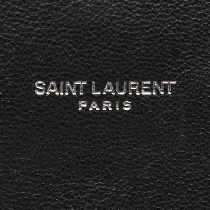 Saint Laurent Sheepskin Matelasse Chevron Monogram Monochrome Large College Satchel Black 6 of 6