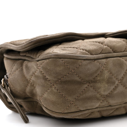 Chanel Iridescent Calfskin Quilted Small Shiva Flap Khaki 9 of 10