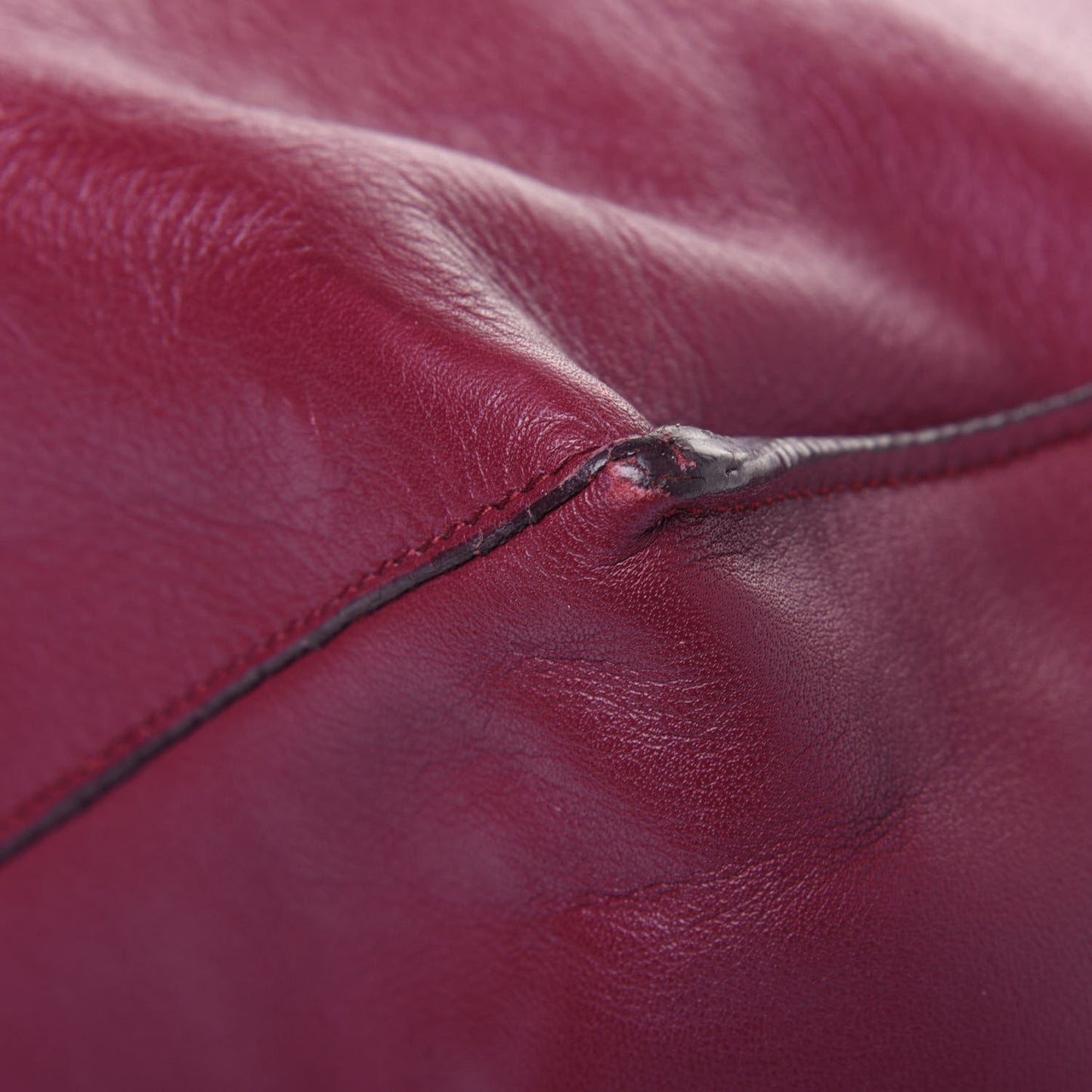 Veau Papier Classic Silver Hardware A4 Zip Around Tote Rouge Pourpre