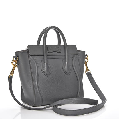 Celine Baby Grained Calfskin Nano Luggage Kohl 4 of 8