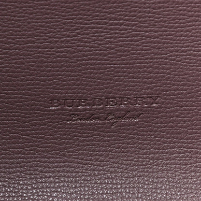 Burberry Grainy Calfskin Haymarket Check Medium Reversible Tote Light Elderberry 6 of 11
