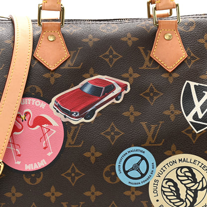 Louis Vuitton Monogram World Tour Speedy Bandouliere 30 8 of 15
