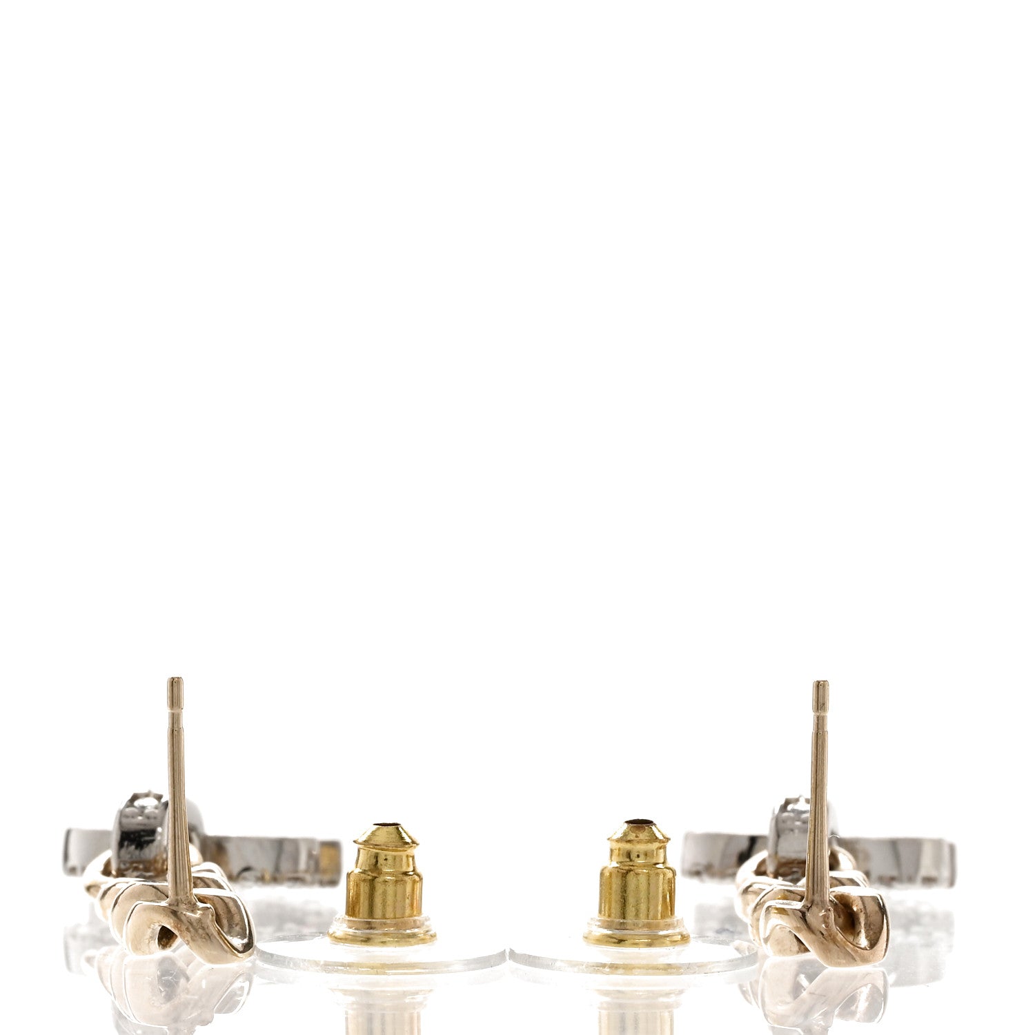 Chanel Metal Crystal CC Chain Drop Earrings Gold 3 of 5