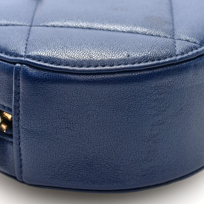 Chanel Lambskin Quilted Chanel 19 Round Clutch With Chain  Navy 9 of 10