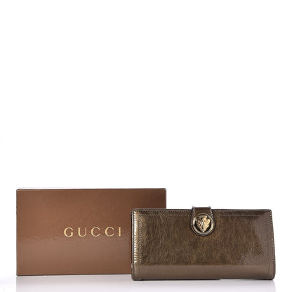 Gucci Patent Hysteria Continental Wallet Gold 8 of 8