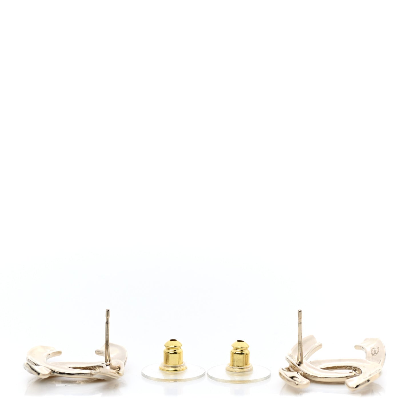 Metal CC Earrings Gold