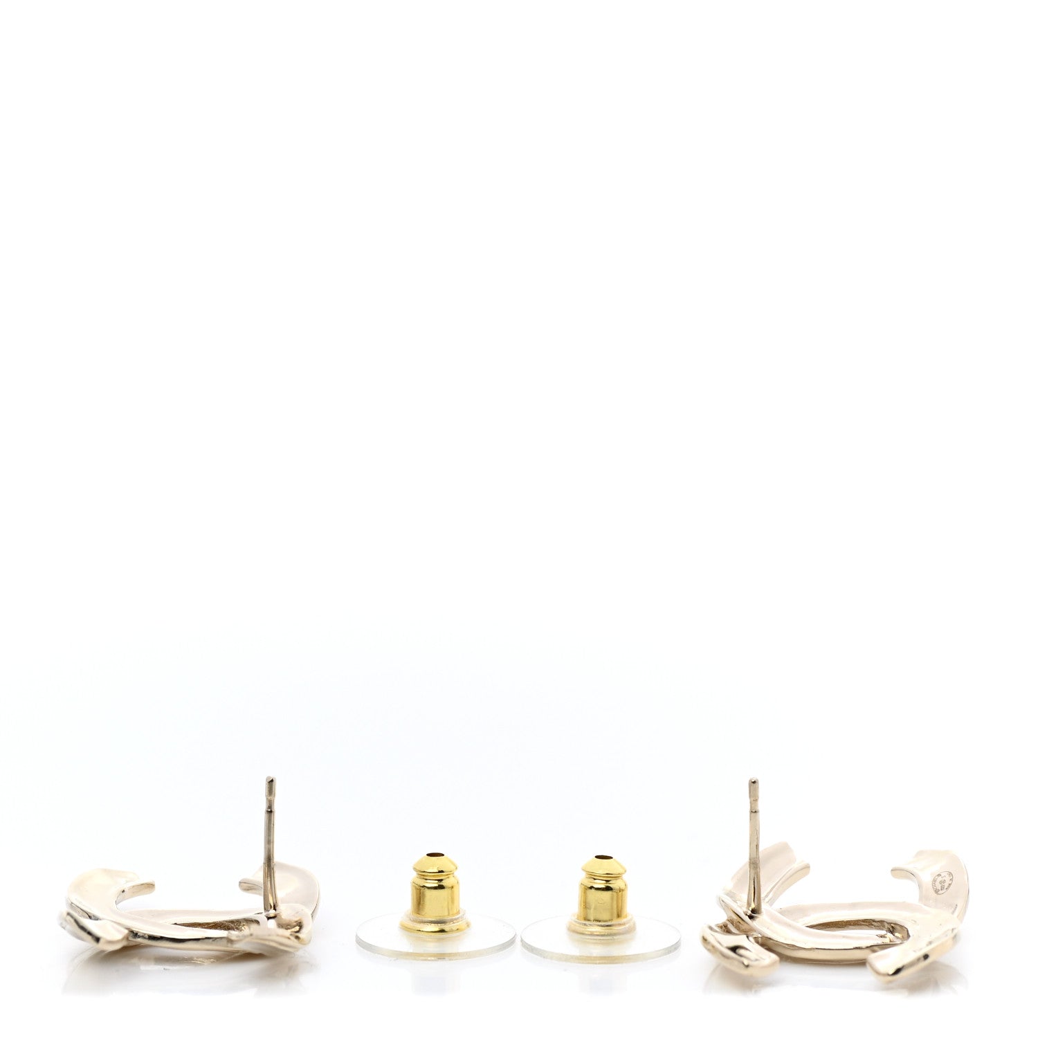 Chanel Metal CC Earrings Gold 3 of 5