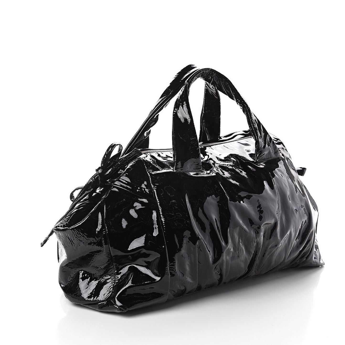 Patent Medium Hysteria Top Handle Bag Black