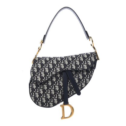 Christian Dior Oblique Saddle Bag Blue 1 of 9