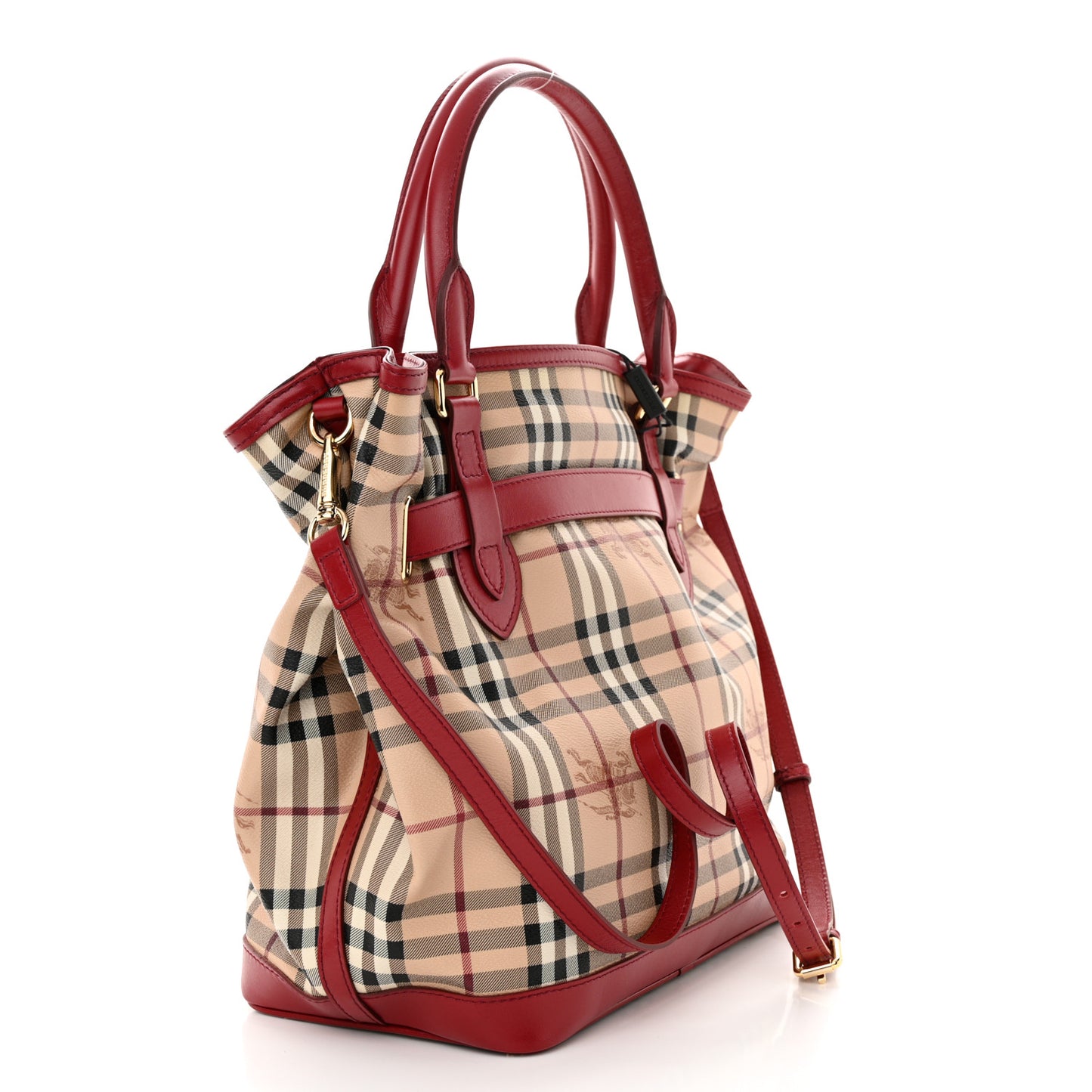 Haymarket Check Medium Golderton Tote Military Red