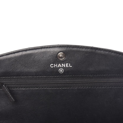 Chanel Lambskin Quilted Wallet On Chain WOC Black 6 of 12