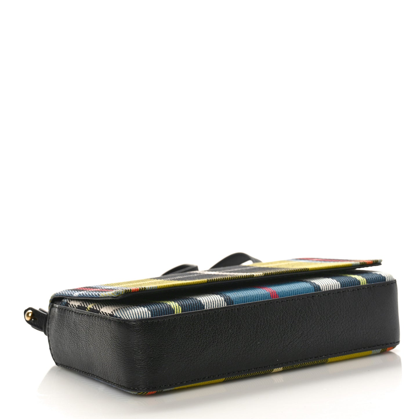Canvas Tartan Mix Hampshire Wallet on Chain Yellow Multicolor