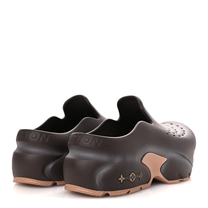 Louis Vuitton Rubber Mens LV Shark Clogs 8 Mocha 5 of 12