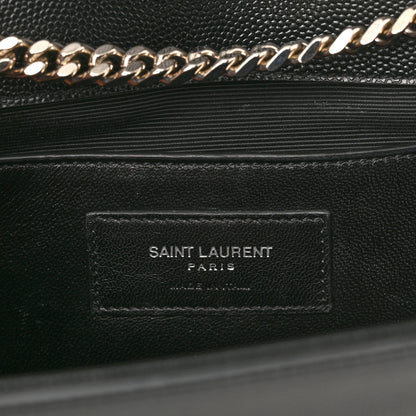 Saint Laurent Grain De Poudre Studded Medium Monogram Kate Satchel Black 6 of 10
