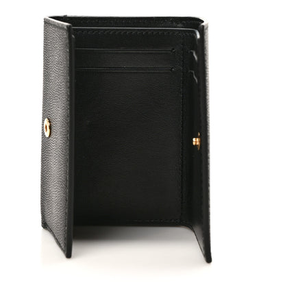 Burberry Grained Calfskin TB Compact Tri-Fold Wallet Black 5 of 6