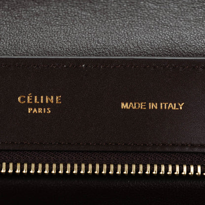 Celine Satin Baby Grained Calfskin Medium Tri-Color Trapeze Tan 6 of 7