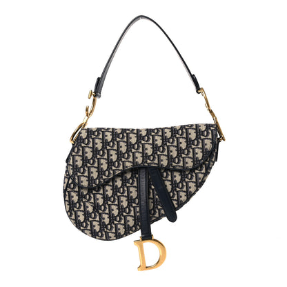 Christian Dior Oblique Saddle Bag Blue 1 of 11