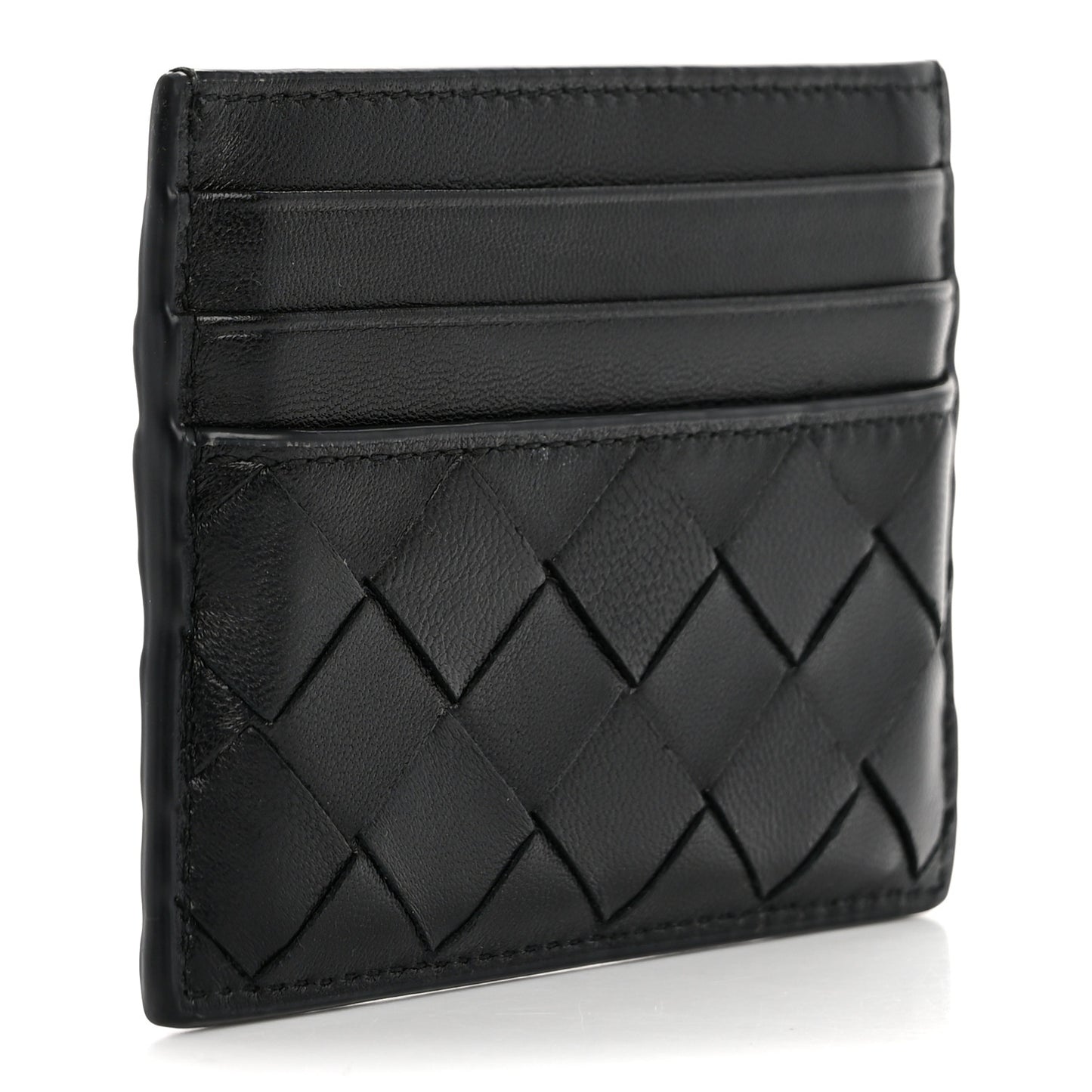 Nappa Intrecciato Card Holder Black