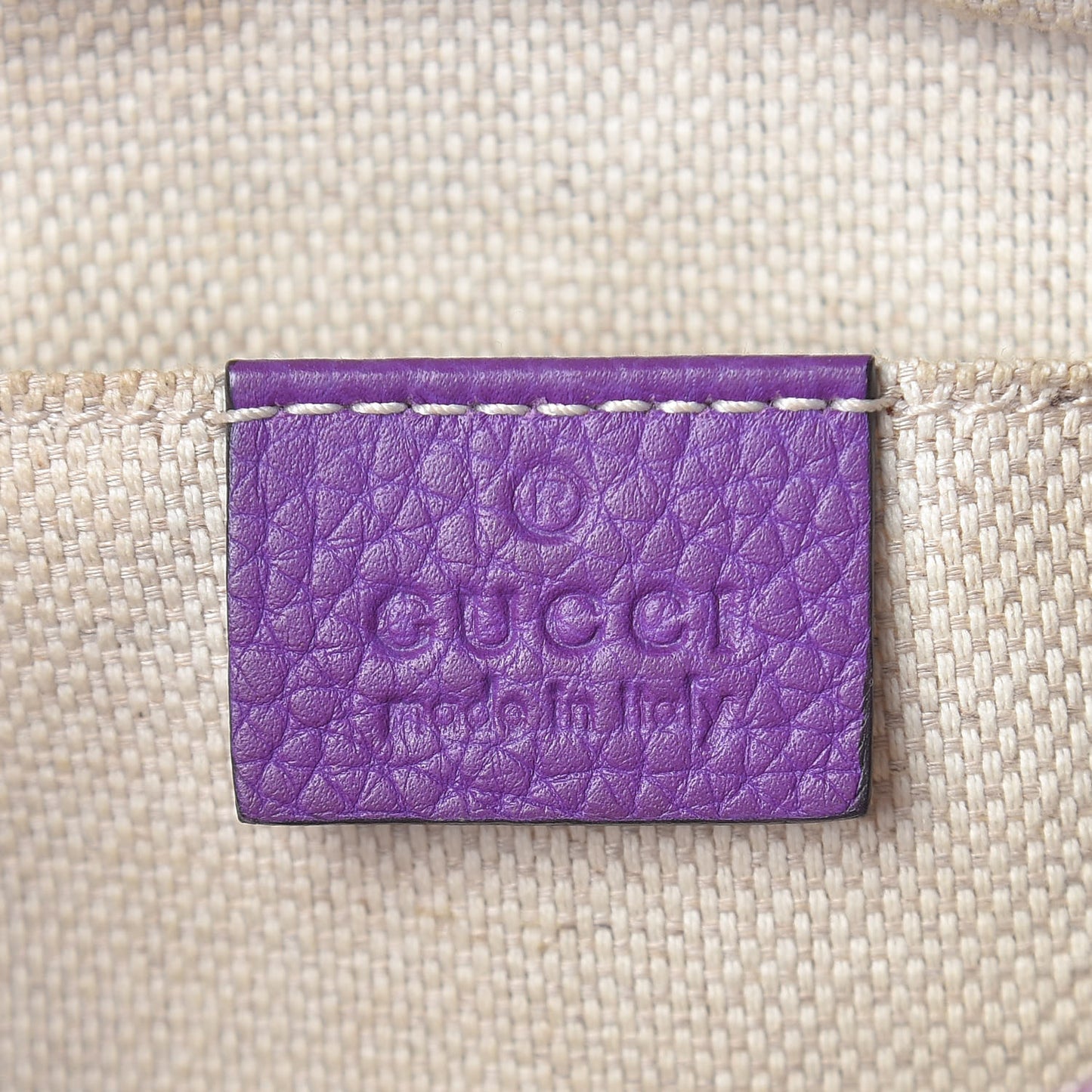 Pebbled Calfskin Small Soho Disco Bag Shine Purple
