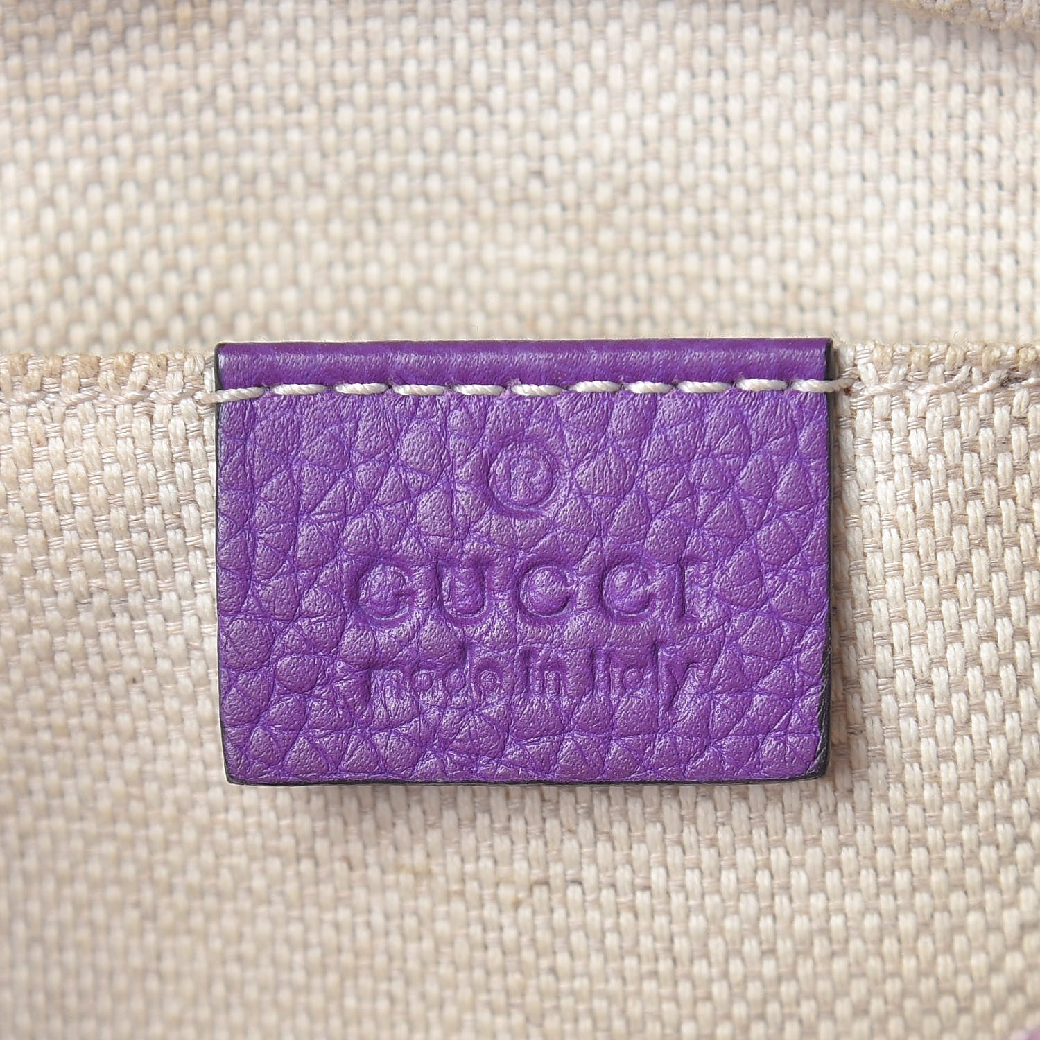 Gucci Pebbled Calfskin Small Soho Disco Bag Shine Purple 6 of 12