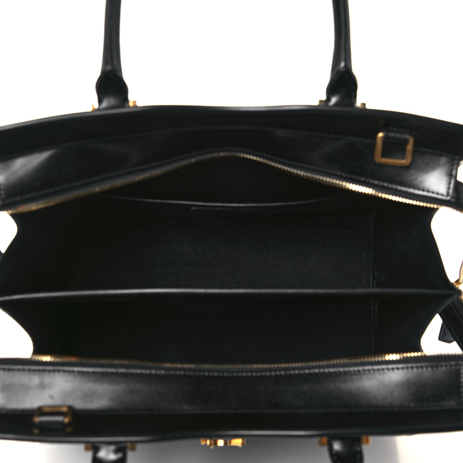 Saint Laurent Shiny Calfskin Large Uptown Tote Black 4 of 15