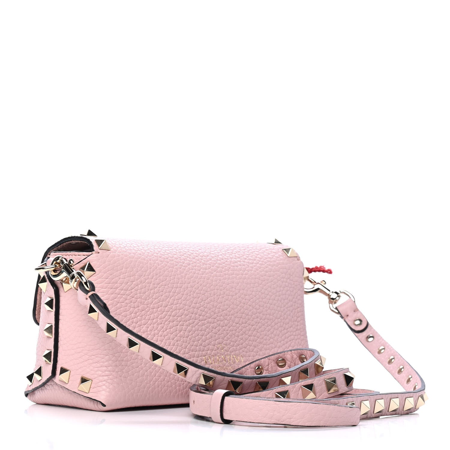 Valentino Garavani Pebbled Calfskin Mini Rockstud Crossbody Bag Water Rose 2 of 4