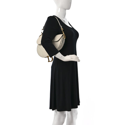 Christian Dior Grained Calfskin Saddle Bag White 2 of 10