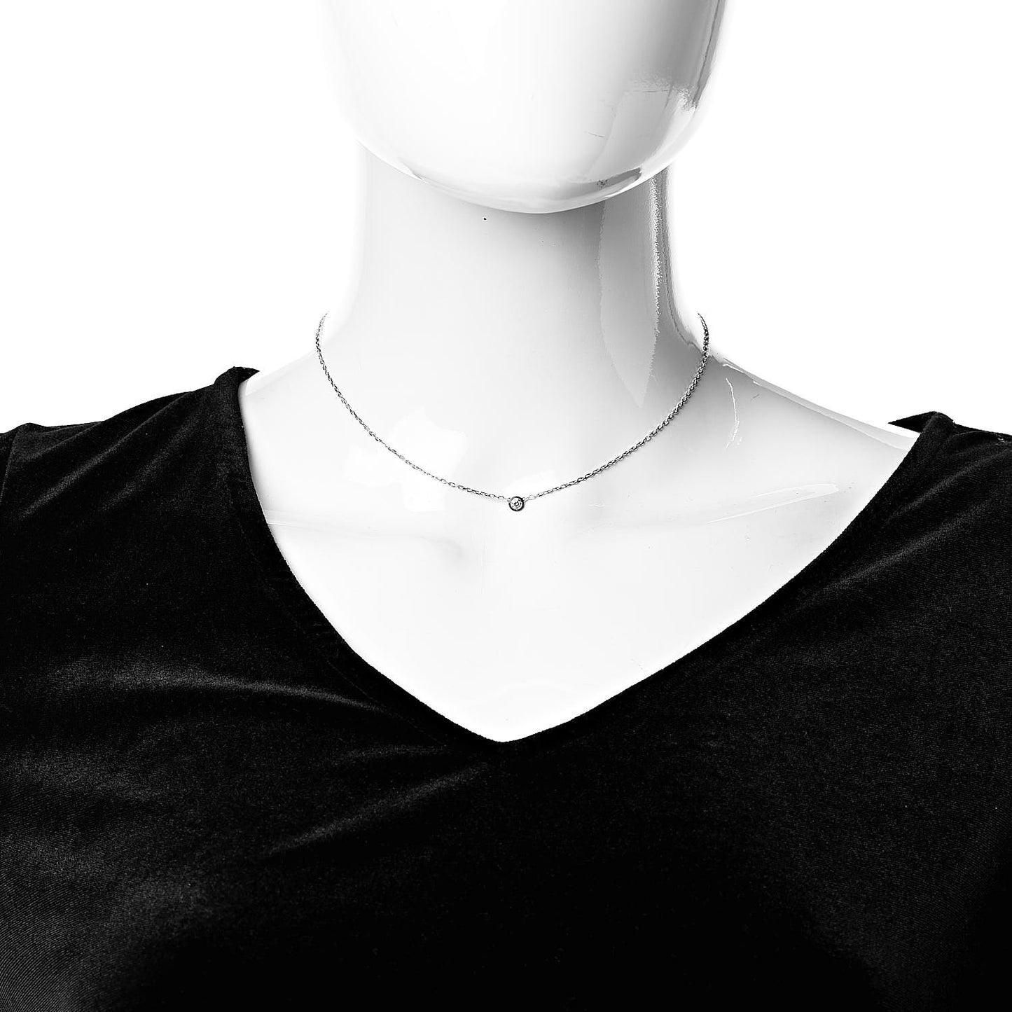 18K White Gold Diamond SM D'Amour Pendant Necklace