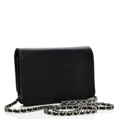 Chanel Caviar Timeless CC Wallet On Chain WOC Black 3 of 10