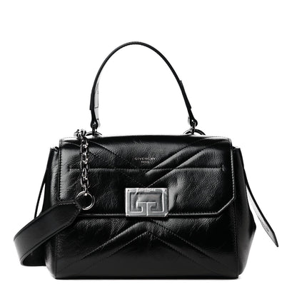 Givenchy Creased Patent Calfskin Small ID Flap Black 1 of 4