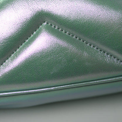 Gucci Iridescent Nappa Chevron Matelasse Small GG Marmont Chain Shoulder Bag Iridescent Salvy Green 12 of 12