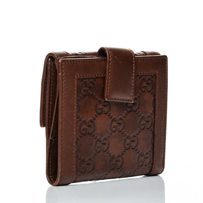 Gucci Guccissima French Flap Wallet Brown 3 of 11