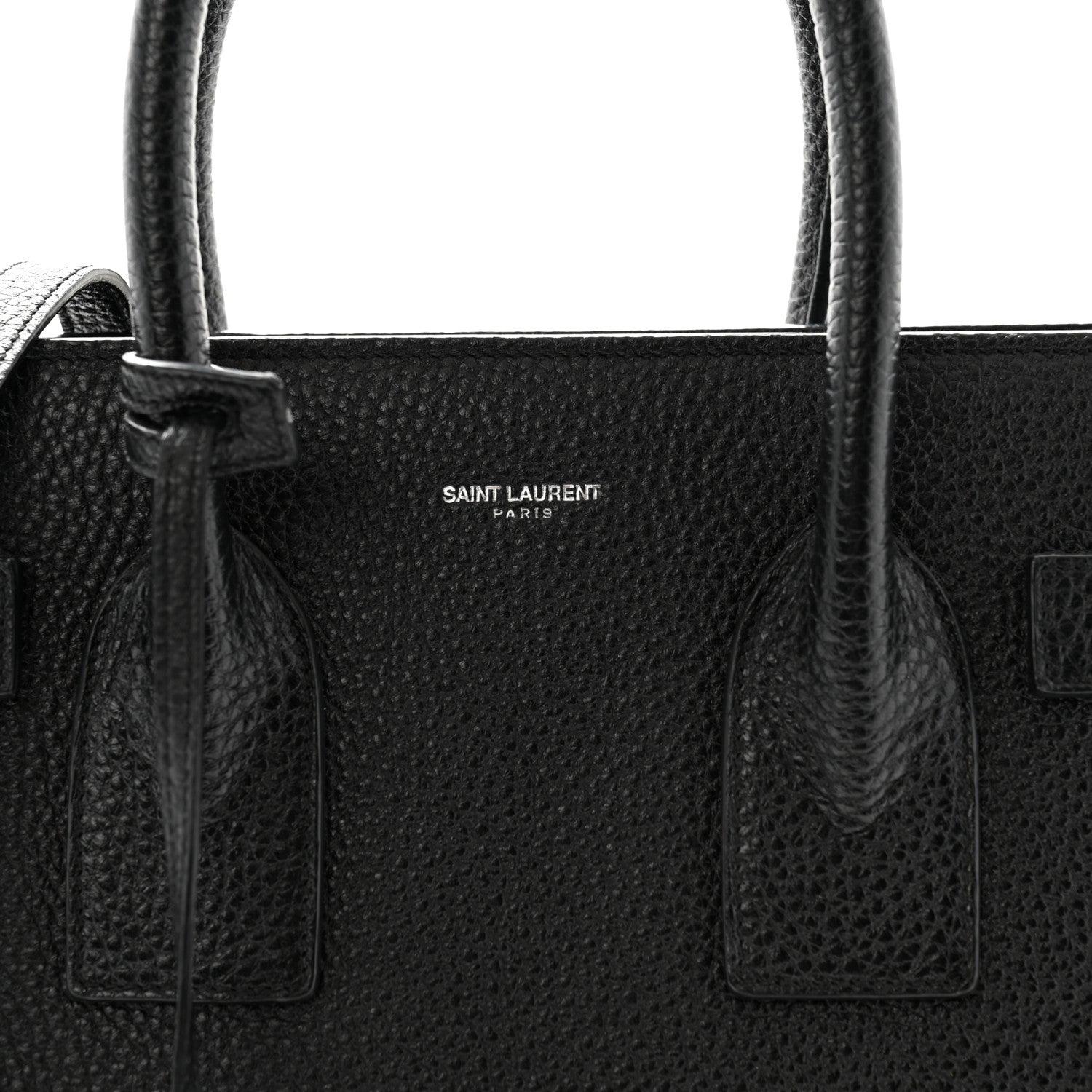 Saint Laurent Grained Calfskin Small Sac De Jour Black 9 of 14
