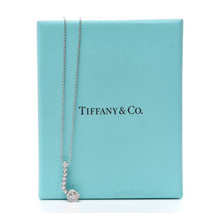 Tiffany Platinum Diamond Circlet Drop Pendant Necklace 6 of 6