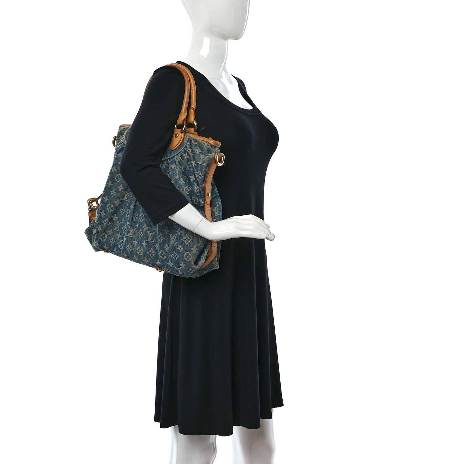 Louis Vuitton Denim Neo Cabby GM Blue 2 of 9