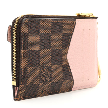 Louis Vuitton Damier Ebene Recto Verso Card Holder Rose Ballerine 3 of 7