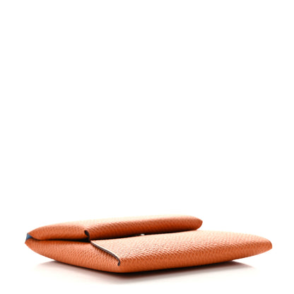 Hermes Epsom Bastia Verso Coin Purse Orange Celeste 4 of 8
