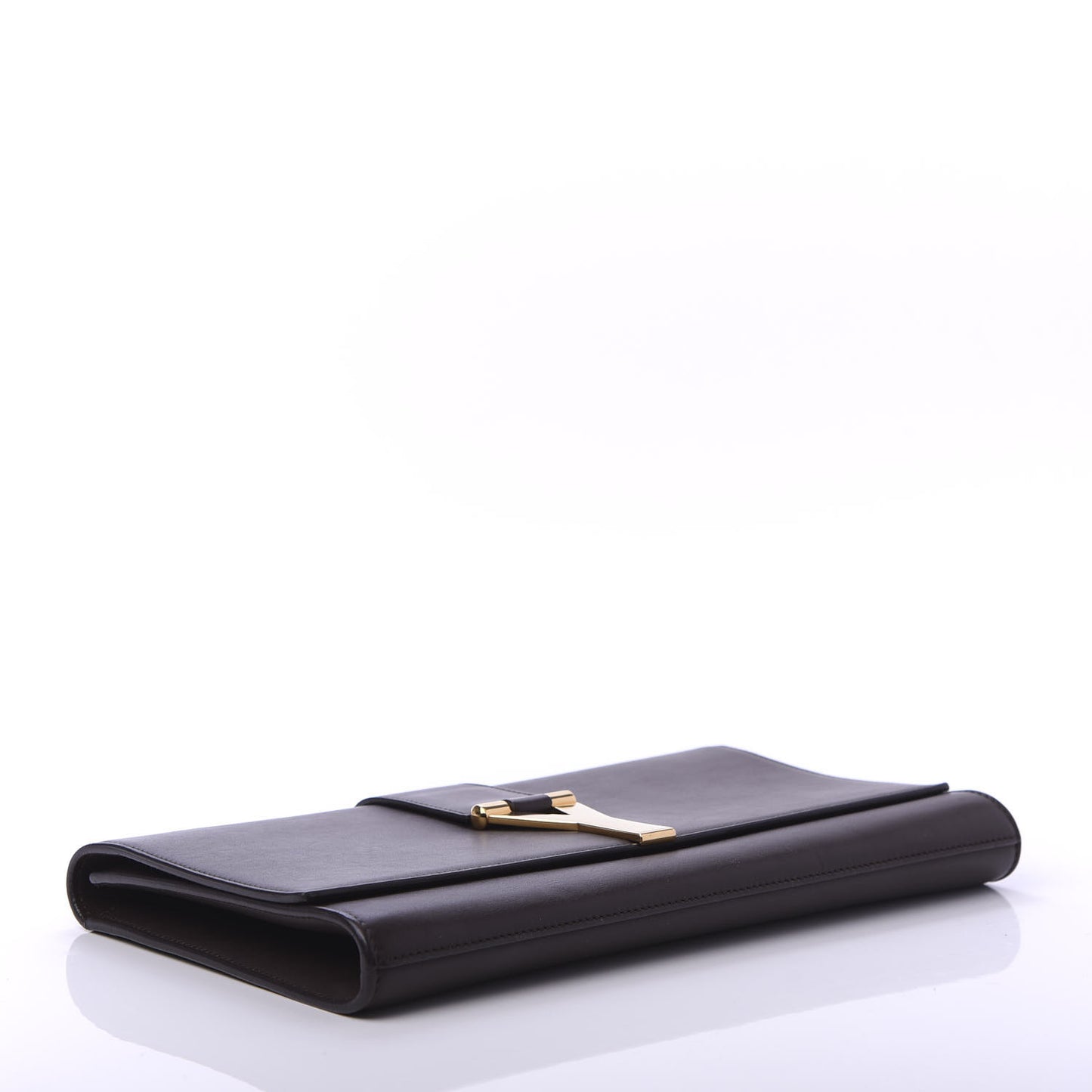 Calfskin Classic Y Ligne Clutch Brown