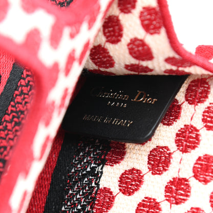 Christian Dior Canvas DiorAmour Dots Mini Book Tote Red 6 of 8