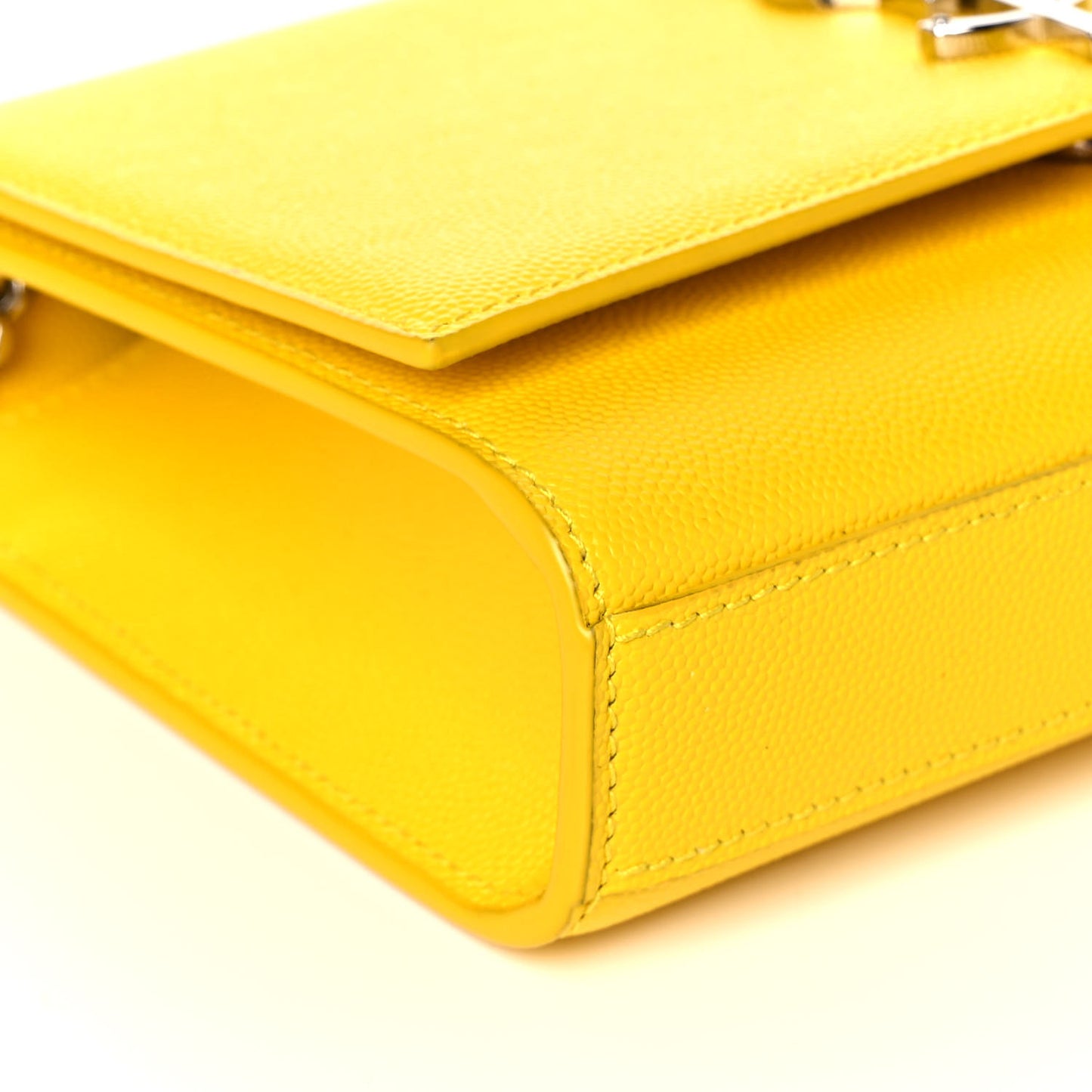 Patent Grain de Poudre Small Monogram Kate Satchel Mimosa