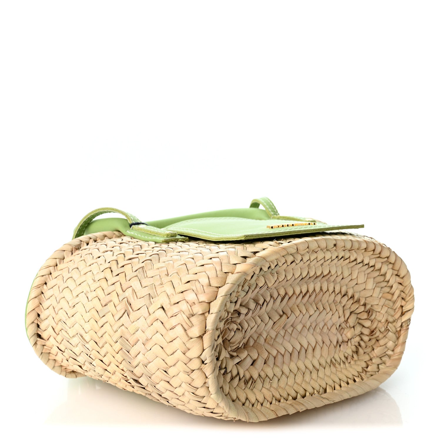 Jacquemus Raffia Suede Le Petit Panier Soli Green 3 of 9