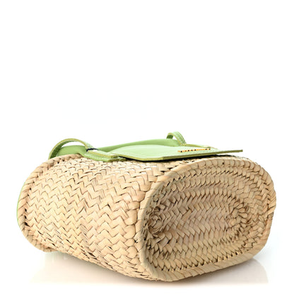 Jacquemus Raffia Suede Le Petit Panier Soli Green 3 of 9
