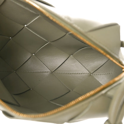 Bottega Veneta Lambskin Maxi Intreccio Small Cassette Camera Bag Travertine 5 of 10