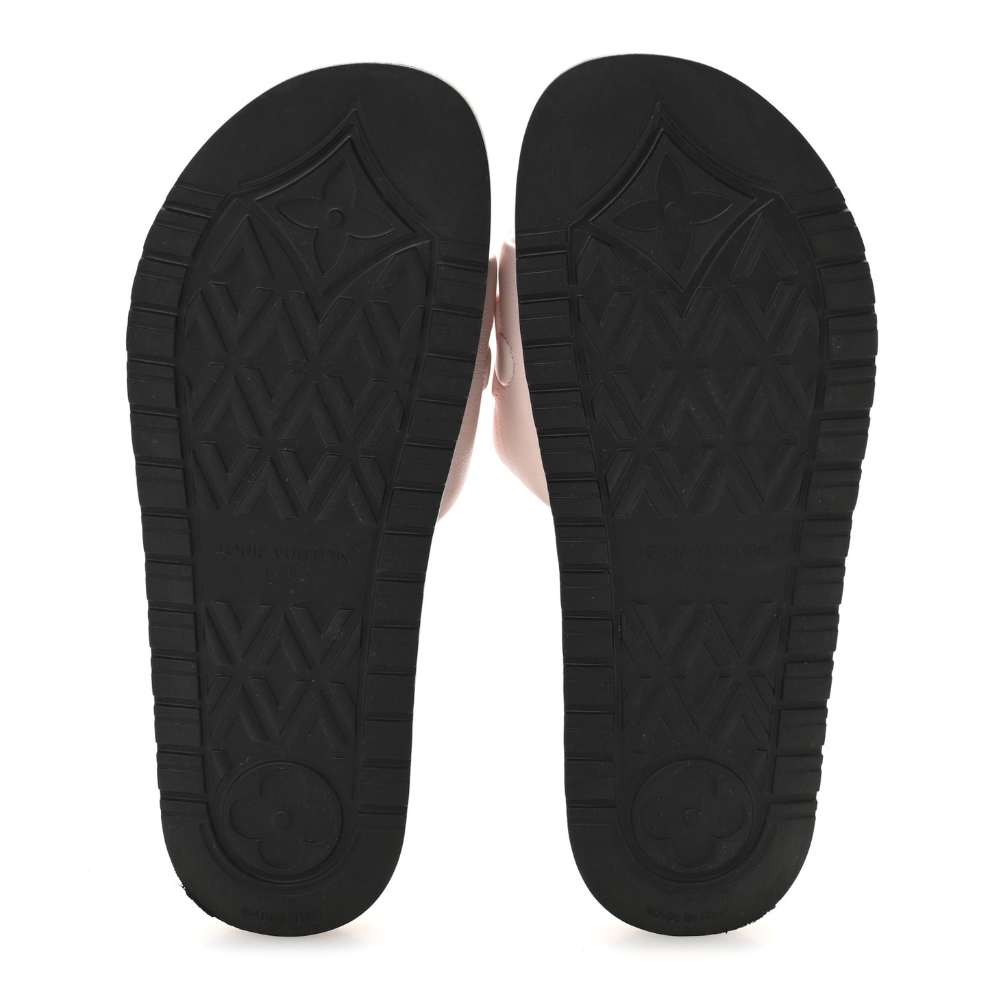 Lambskin Embossed Monogram Comfort Mules 41 Rose Clair