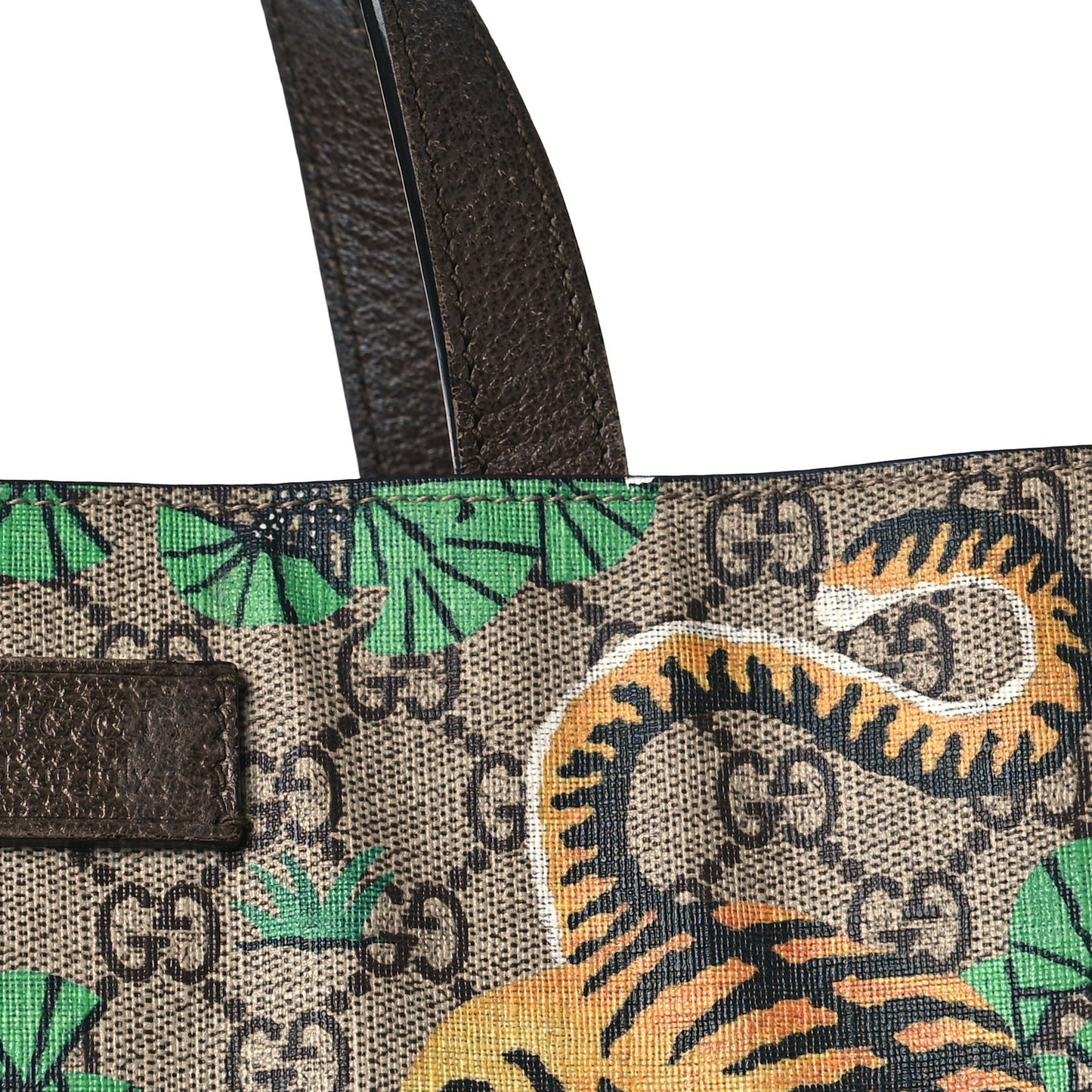GG Supreme Monogram Bengal Vertical Tote Beige Yard
