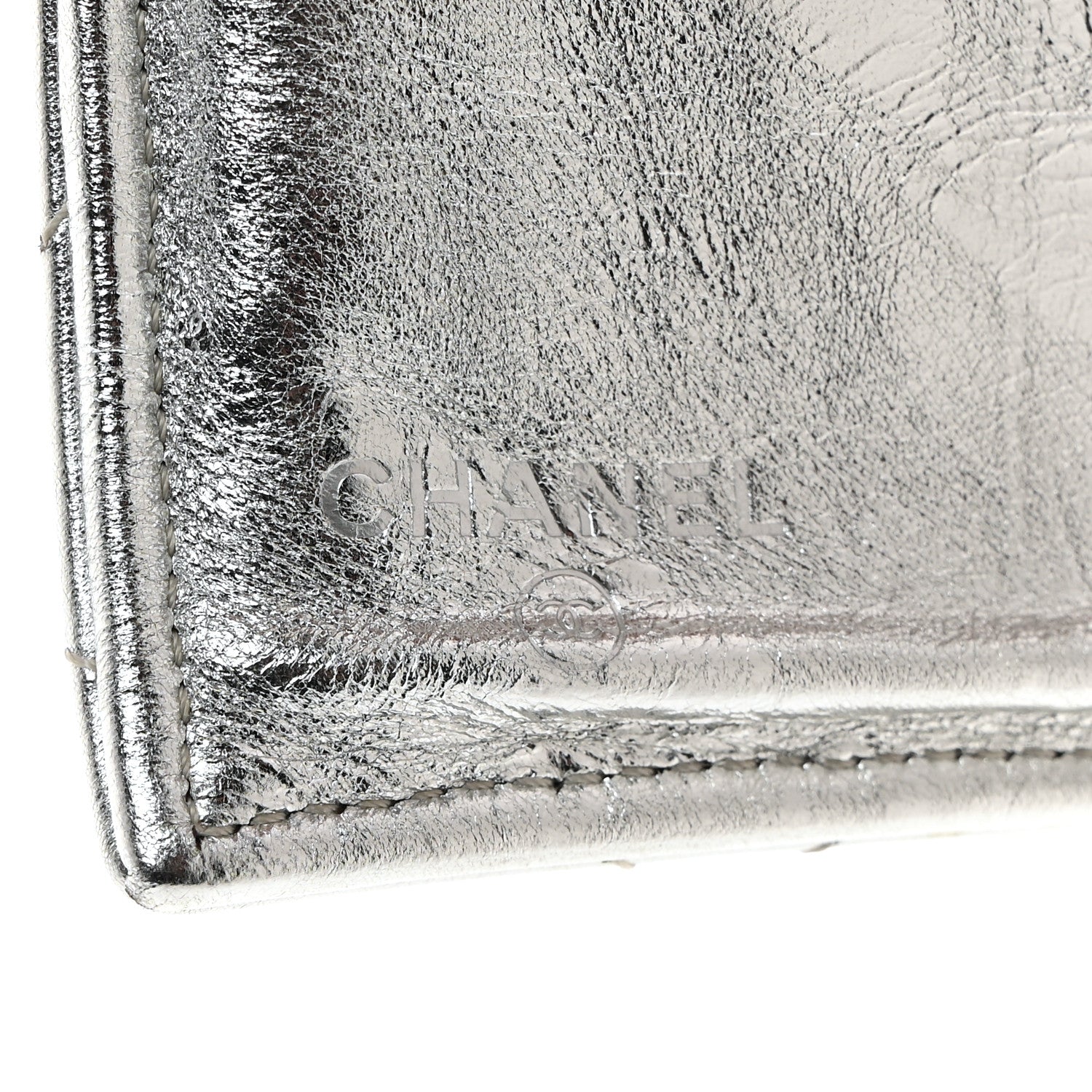 Chanel Metallic Aged Calfskin Quilted Reissue Long Flap Wallet Light Silver 6 of 8