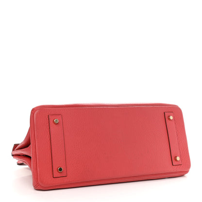 Hermes Taurillon Clemence JPG Shoulder Birkin II 42 Bougainvillea 3 of 9