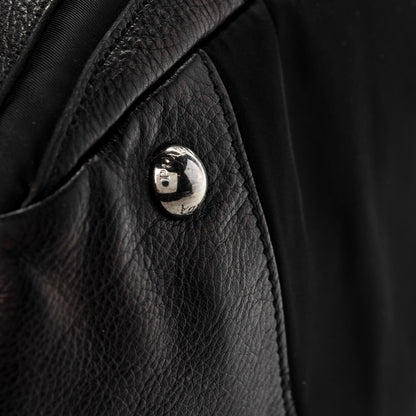 Prada Tessuto Nylon Vitello Satchel Black 6 of 7