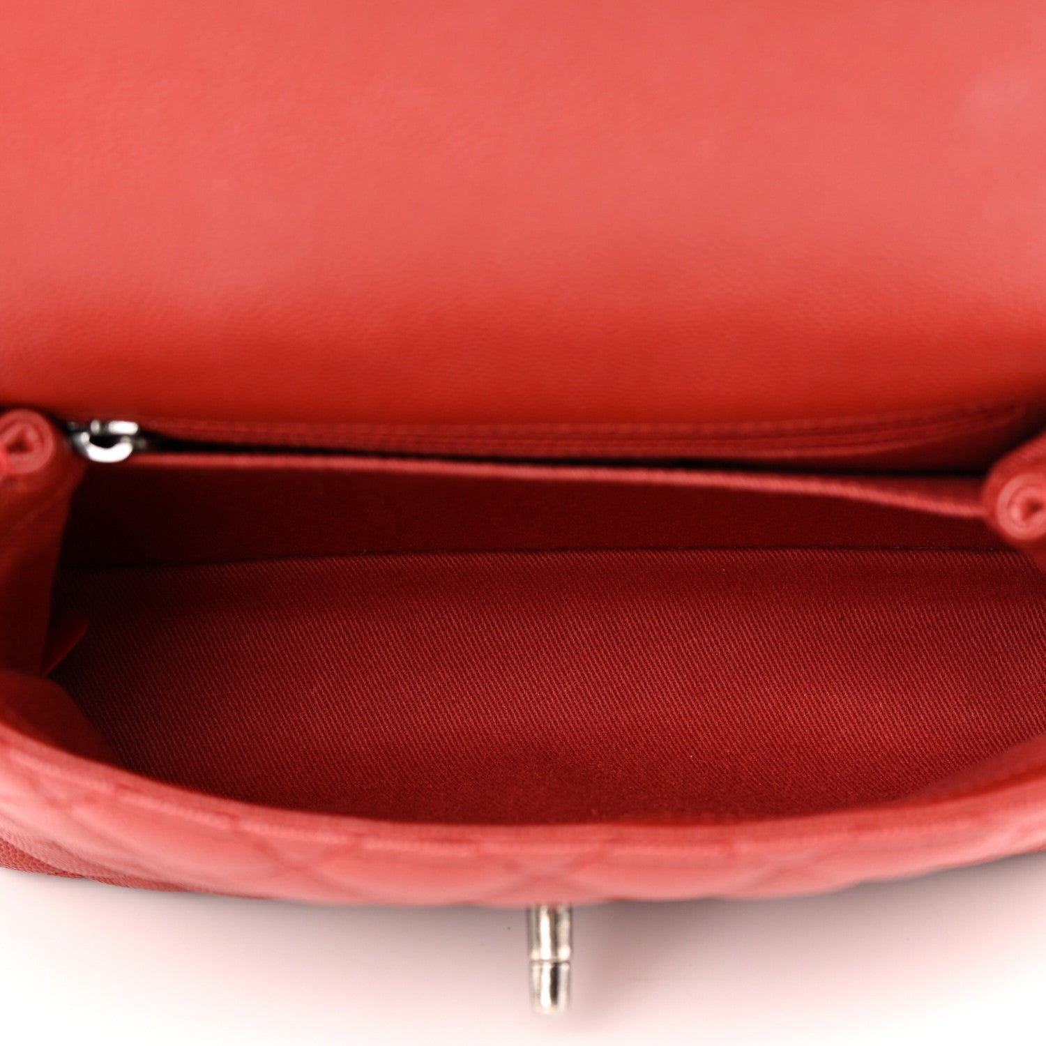 Chanel Caviar Quilted Mini Coco Handle Flap Red 5 of 13