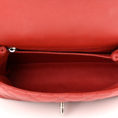 Chanel Caviar Quilted Mini Coco Handle Flap Red 5 of 13